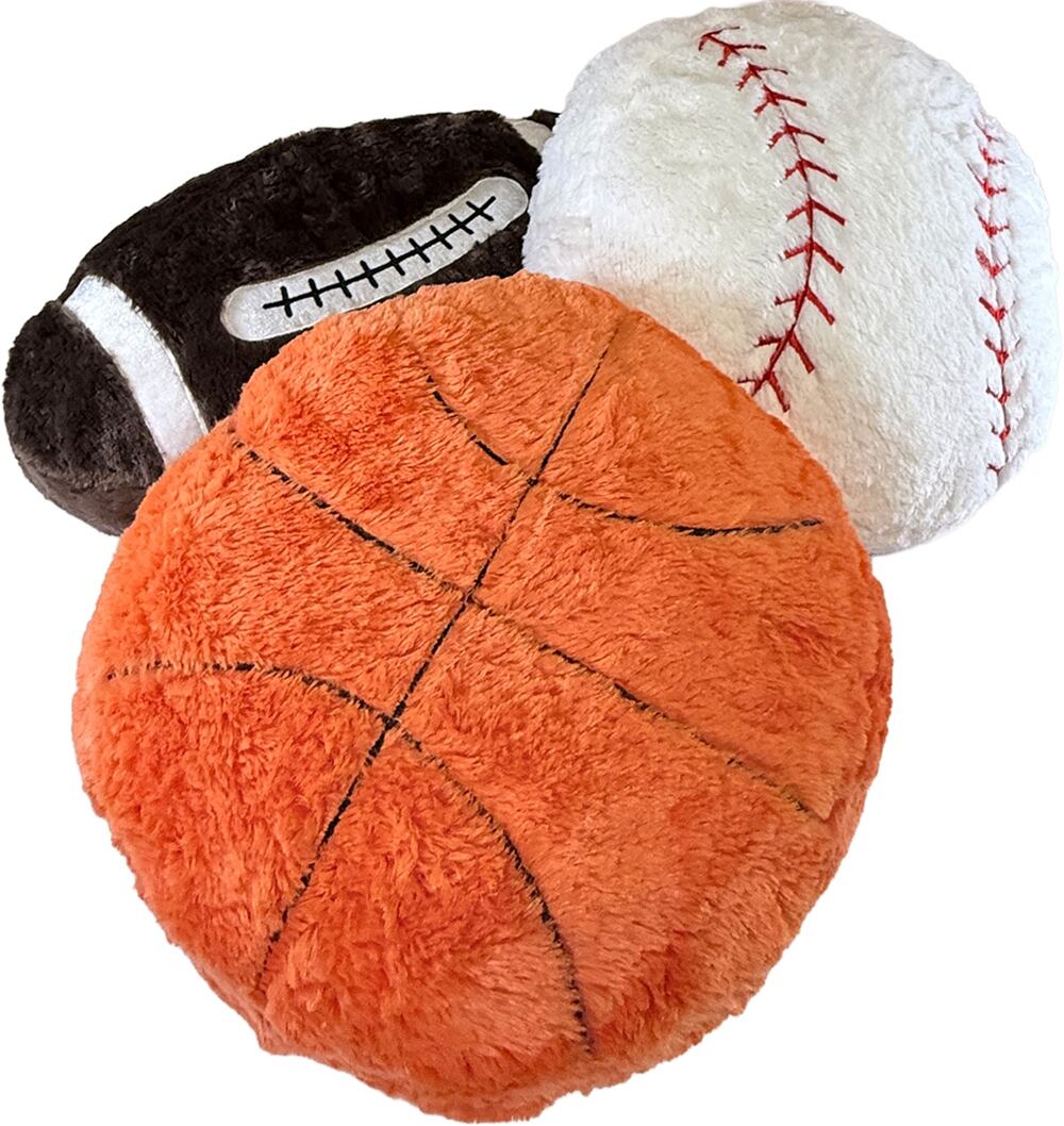 Catch Star Sports Plush Pillows Set Football Basketball Baseball Kids Room Decor